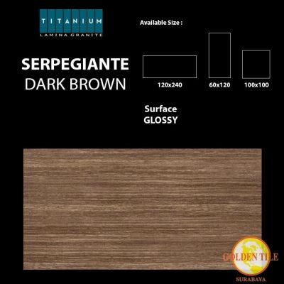 Titanium Granite Serpegiante Dark Brown Glossy